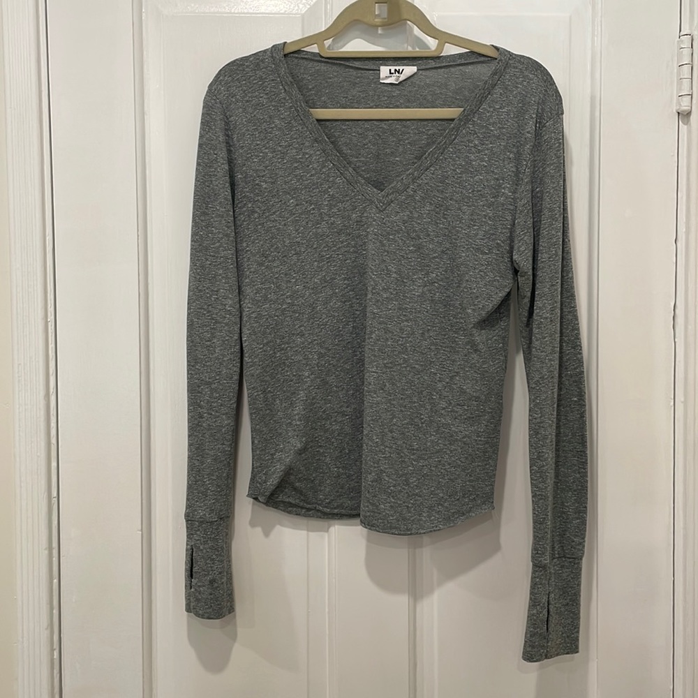 LNA V Neck Long Sleeve Size Small